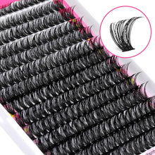 Individual Lashes Cluster Eyelash Kit DIY Lash Extension Kit 280pcs Individual Lashes with Bond and Seal, Natural Russian Cluster Lashes at Home Lash Extensions Kit for Self Application (50p, 8-16MM)