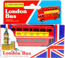 London Red Bus (Small) - Double Decker Red Bus Model Made of Die Cast Metal and Plastic Parts