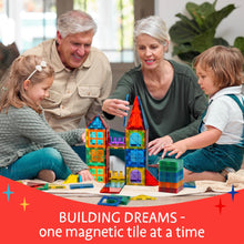 Magnetic Tiles 125 PCS (XL SET), Magnetic Tiles for Kids, Toy for 3 4 5 6 7 8 Year Old Boys & Girls, Magnetic Tiles Building Set, Great Gift for Kids Aged 3-8, Gift Box, + Bonus Zippered Carrying CASE