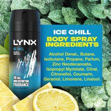 Lynx Ice Chill Aerosol Bodyspray 48 hours of odour-busting zinc tech iced mint & lemon deodorant 6x 150 ml