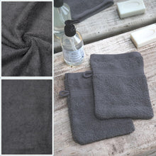 Lovely Casa - Set of 2 Wash Mitts 15 x 21 cm  Lagune  Anthracite