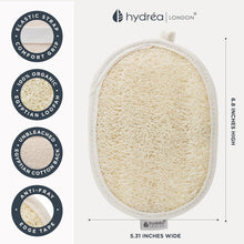 Hydra London Organic Egyptian Loofah Luxury Exfoliating Body Pad Natural Quality Spa Bodycare For Bath Shower