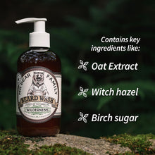 Natural Beard Shampoo for Men  Hydrating Vegan Beard Wash Contains Anti Beard Itch Anti Beardruff Oat Extract + Soothing Witch Hazel + Vitamin E for Fuller, Healthier Beard Hair  Wilderness 250ml