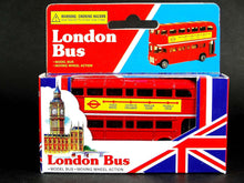 London Red Bus (Small) - Double Decker Red Bus Model Made of Die Cast Metal and Plastic Parts