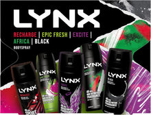 LYNX Fragrance Edition Gift Set 5x body spray perfect gifts for him 5 piece