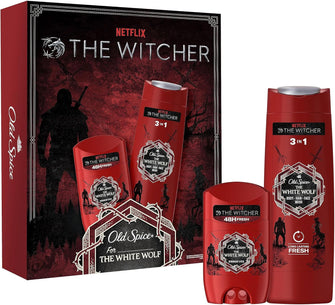 Old Spice The Witcher Mens Gift Set: Deodorant Stick and Shower Gel Gifts For Men Under Ten Pounds, Stocking Fillers, Christmas Giftset for Him, Dad, Teenage Boys Gift Box Limited Edition