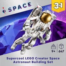 LEGO Creator 3in1 Space Astronaut Toy to Dog Figure to Viper Jet Model Kit, Educational Set for Boys, Girls & Kids Aged 9 Plus and Teenagers Kids' Bedroom Accessories, Space-Themed Gift Idea 31152