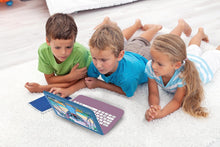Lexibook, Disney Stitch, Bilingual English/French Educational Laptop, 124 Language Activities, Writing, Maths, Logic, Music and Games, Boys and Girls, Purple / blue, JC598Di1