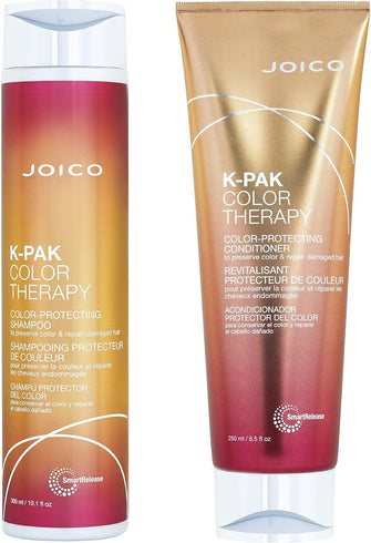 Joico K-PAK Color Therapy Shampoo 300ml & Conditioner 250ml to preserve color & repair damaged hair. NEW PACKAGING