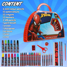 Marvel Kids Art Set for Boys Crafts Drawing and Painting Sets for Children Travel Case 40 Plus Pieces Watercolour Paints Crayons Colouring Pencils Art Supplies Spiderman Gifts