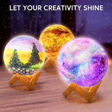 Klever Kits Paint Your Own Moon Lamp Kit,3D Space Moon Night Light,DIY Lamp Night Light Arts & Crafts Kit for Kids, Birthday Gifts for Girls Boys Ages 6 7 8 9 10 11 12 Presents