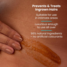 (nkd) Exfoliating Body Scrub - Smoothing Mint & Cucumber - Post-Waxing Exfoliator Treatment for Ingrown Hair - Body Scrub for Pubic Area - Waxing Exfoliant - 200g