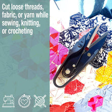 Beaditive Premium Thread Snips - Thread, Yarn, Embroidery Snipper for Sewing, Quilting, Knitting, Jewelry Making - High-Carbon Steel Blades with Protective Cap and Lanyard