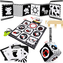 HappyKidsClub Black and White Sensory Toys, Baby Toys 0-6 Months Sensory Toys for Babies 0-3 Months Baby Essentials for Newborn Toys Sensory Soft Book Baby Toys 6 Months Plus Tummy Time Toys Baby Gift