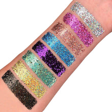 Holographic Glitter Shakers by Moon Glitter - Black - Cosmetic Festival Makeup Glitter for Face, Body, Nails, Hair, Lips - 5g