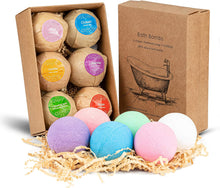 HENMI Bath Bombs Gift Set, 6 Handmade Fizzy Bathbombs, Organic & Natural Essential Oil Spa Bomb, Birthday Christmas Anniversary Bubble & Spa Bath Gift Bath Bombs For Women Men Kids