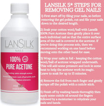 LanSilk, 100% Pure Acetone 250 ml Salon Strength Nail Polish Remover For Nail Lacquer SoakOff Gel Polish Acrylic Nails And Fibreglass Extensions Made In The UK