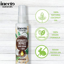 Inecto Naturals Hydrate & Defrizz Coconut Dream Crme Hair Serum 100ml, Anti Frizz, Preservers Moisture for Visibly Smooth Hydrated, 100% Natural Oils, Dry and Damaged