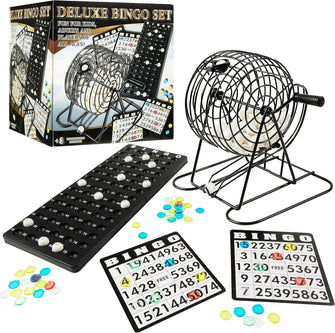 KreativeKraft Bingo Game Set or Bingo Accessories Tear Away Raffle Tickets Non-Drip Bingo Daubers Tickets Counters for Events & Parties (Bingo Game Set)