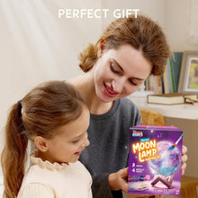 Klever Kits Paint Your Own Moon Lamp Kit,3D Space Moon Night Light,DIY Lamp Night Light Arts & Crafts Kit for Kids, Birthday Gifts for Girls Boys Ages 6 7 8 9 10 11 12 Presents