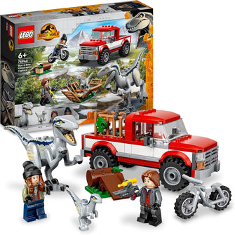 LEGO Jurassic World Blue and Beta Velociraptor Capture with Truck and 2 Dinosaur Toys for Kids, 2022 Dominion Movie Inspired Set 76946