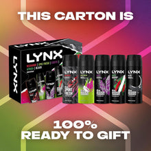 LYNX Fragrance Edition Gift Set 5x body spray perfect gifts for him 5 piece