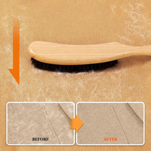 BFWood Clothes Brush - Boar Bristle Lint Brush for Suits, Cashmere, Wool, Velvet, Suede - Large Beech Handle