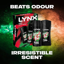 LYNX Africa Duo Body Spray Gift Set Body Wash and Deodorant perfect for his daily routine 2 piece