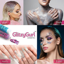 Holographic Glitter Face and Body Gel Festival 6 Pack Cosmetic for Face, Body & Hair Glitter