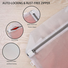 Magnificent 5 Set Mesh Laundry Bags for Washing Machine- Reusable Laundry Bags with Zips- Delicates Laundry Bag for Baby Clothes Toys Underwear Blouse Bra Lingerie Hosiery Travel Storage Organization