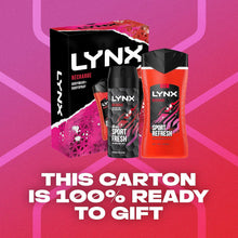 LYNX Recharge Duo Deodorant Gift Set Body Wash & Body Spray perfect for his daily routine 2 piece