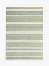 John Lewis ANYDAYAmelia Stripe Rug, L240 x W170 cm, Duck Egg/Green