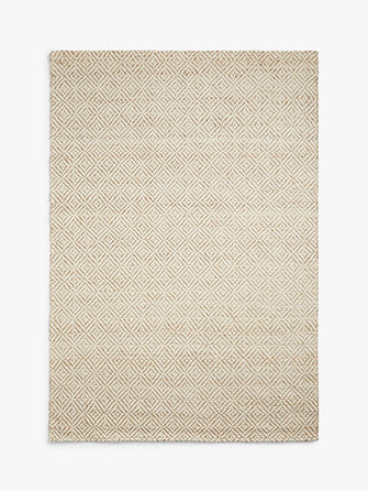 John Lewis ANYDAYLattice Rug, Neutral/White, L240 x W170 cm