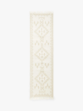 John Lewis ANYDAYIndoor & Outdoor Medallion Runner, Ivory, L240 x W70 cm