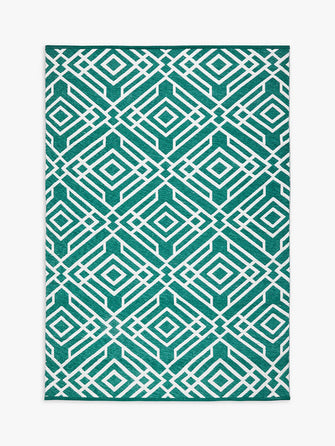 John Lewis ANYDAYAztec Performance Rug, Green, L240 x W170 cm