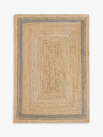 John LewisJute Border Rug, L180 x W120 cm, Grey