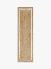 John LewisJute Border Runner Rug, L240 x W70 cm, Ivory