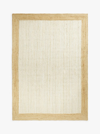 John LewisJute Framed Rug, Ivory, L240 x W170 cm