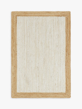 John LewisJute Framed Rug, Ivory, L180 x W120 cm