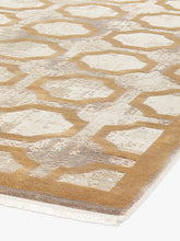 Gooch Luxury Distressed Mosaic Rug, Gold, L230 x W160 cm