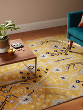 John LewisGeometric Floral Hand Knotted Rug, Mustard, L240 x W170 cm