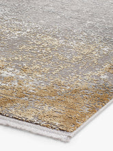 Gooch Luxury Ombre Distressed Rug, L230 x W160 cm, Gold/Silver