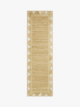 John LewisHand Woven Scalloped Jute Runner Rug, Neutral, L240 x W70 cm