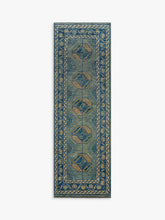 Gooch Luxury Afghan Esari Runner Rug, Blue, L240 x W80 cm