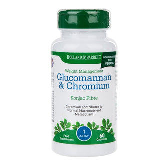 Holland & Barrett Glucomannan & Chromium 60 Capsules