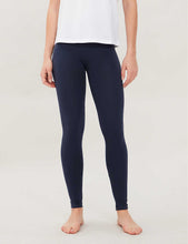 Branded-embroidery cotton-blend jersey leggings