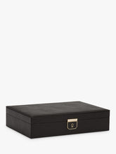 Wolf Palermo Medium Leather Jewellery Box, Black