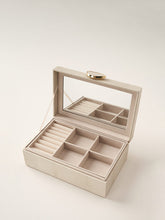 Truly Faux Embossed Shagreen Jewellery Box, Ivory