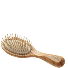 Hydrea London Olive Wood Handbag Size Anti Static Hair Brush