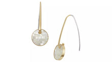 Skagen Gold Tone Mother of Pearl Drop Earrings